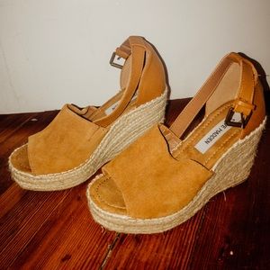 STEVE MADDEN ESPADRILLE WEDGES SANDALS SIZE 6.5